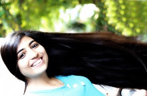 woman with lovely long healthy hair