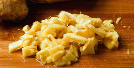 sliced ginger