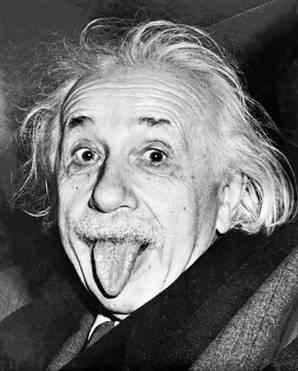 einstein tongue einstein poking tongue out