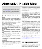 Alternaltive Health Report