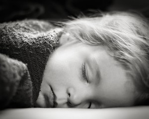 small boy asleep