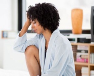 woman unhappy